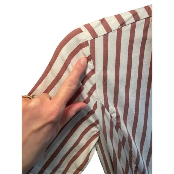 Boden Women 4 Anastasia Shirt Dress‎ Tie Waist Brown Conker/Ivory Button Up - Picture 17 of 17